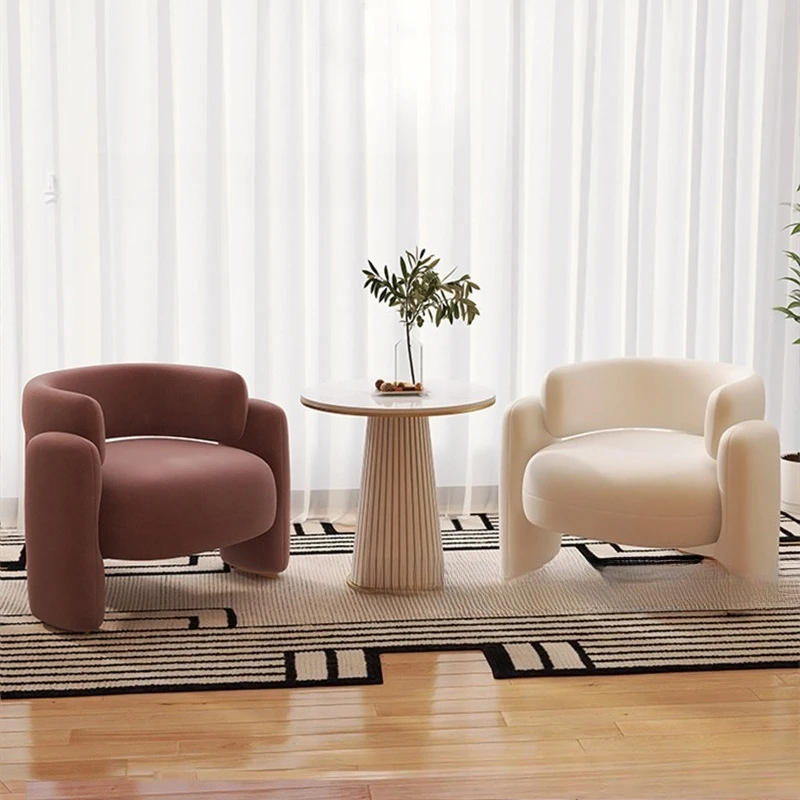 Nordic single sofa chair courtyard Internet celebrity reception table and chair combination clothing store small apartment leisu