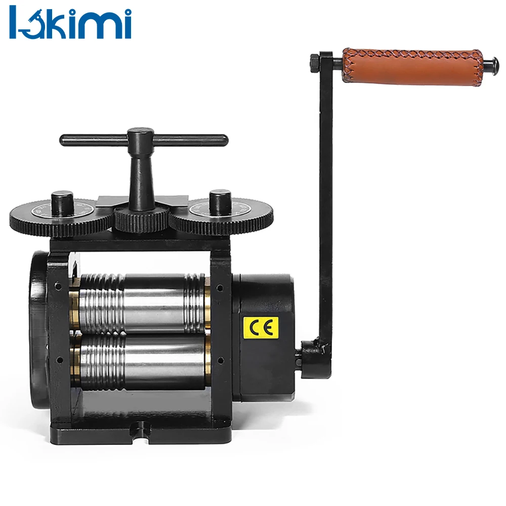 

Black Rolling Mill Machine 110MM Jewelry Making Tool Goldsmith Gold Silver Metal Flat & Wire Combination Rolling Mill LA-RM01A