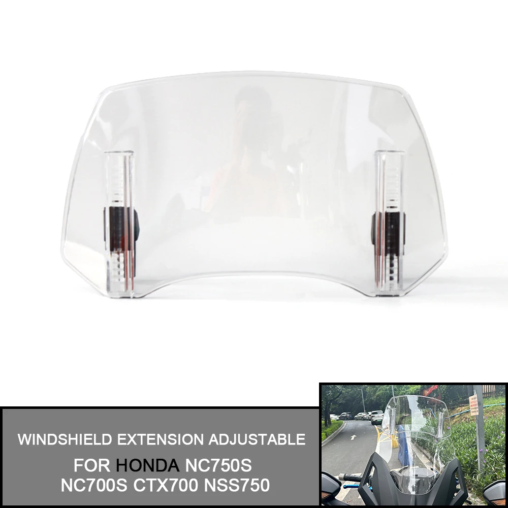 

Fit for HONDA NC750S NC700S CTX700 NSS750 Integra750 NC750X NC700X Motorcycle Windshield Extension Adjustable Spoiler Deflector