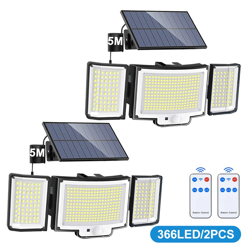 newstyle Neue 366LED Solar Außen Lichter Solar Powered Sicherheit Licht Motion Sensor 234LED Wand Licht IP65 Wasserdicht Garten 4