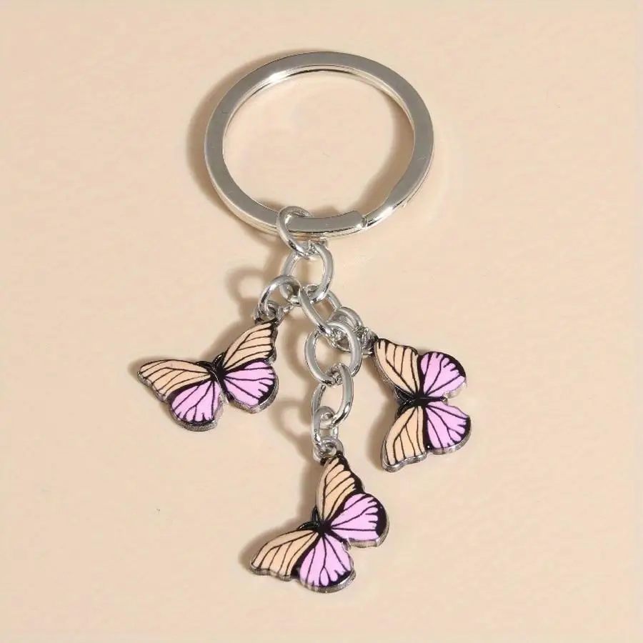 1/5/10/20/50/100pcs Butterfly Keychain Funny Positive Mini Items For students For Moms back to school Opening Ceremony Birthday