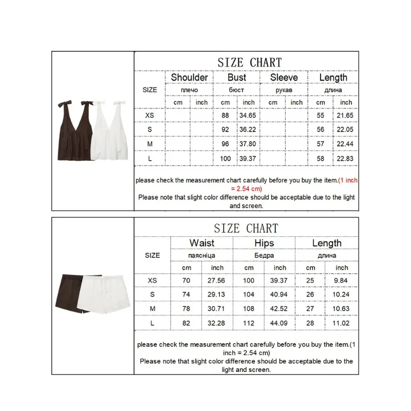 الصيف النساء مجموعة ملابس أنيقة بلا أكمام الخامس الرقبة القوس بروتيل + شورت صغير قطعتين الدعاوى بلون الإناث شيك وتتسابق