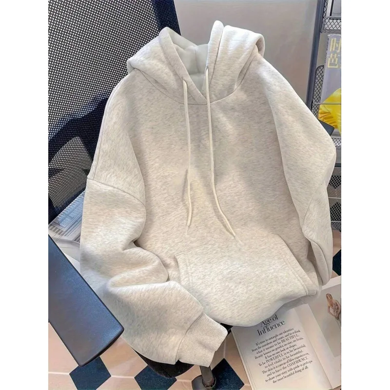 

Girls Fleece Lined Hoodie Children's Winter Warm Sweatshirt with Hat Female Kids' Clothing Comfortable Soft Fabric T-Shirt