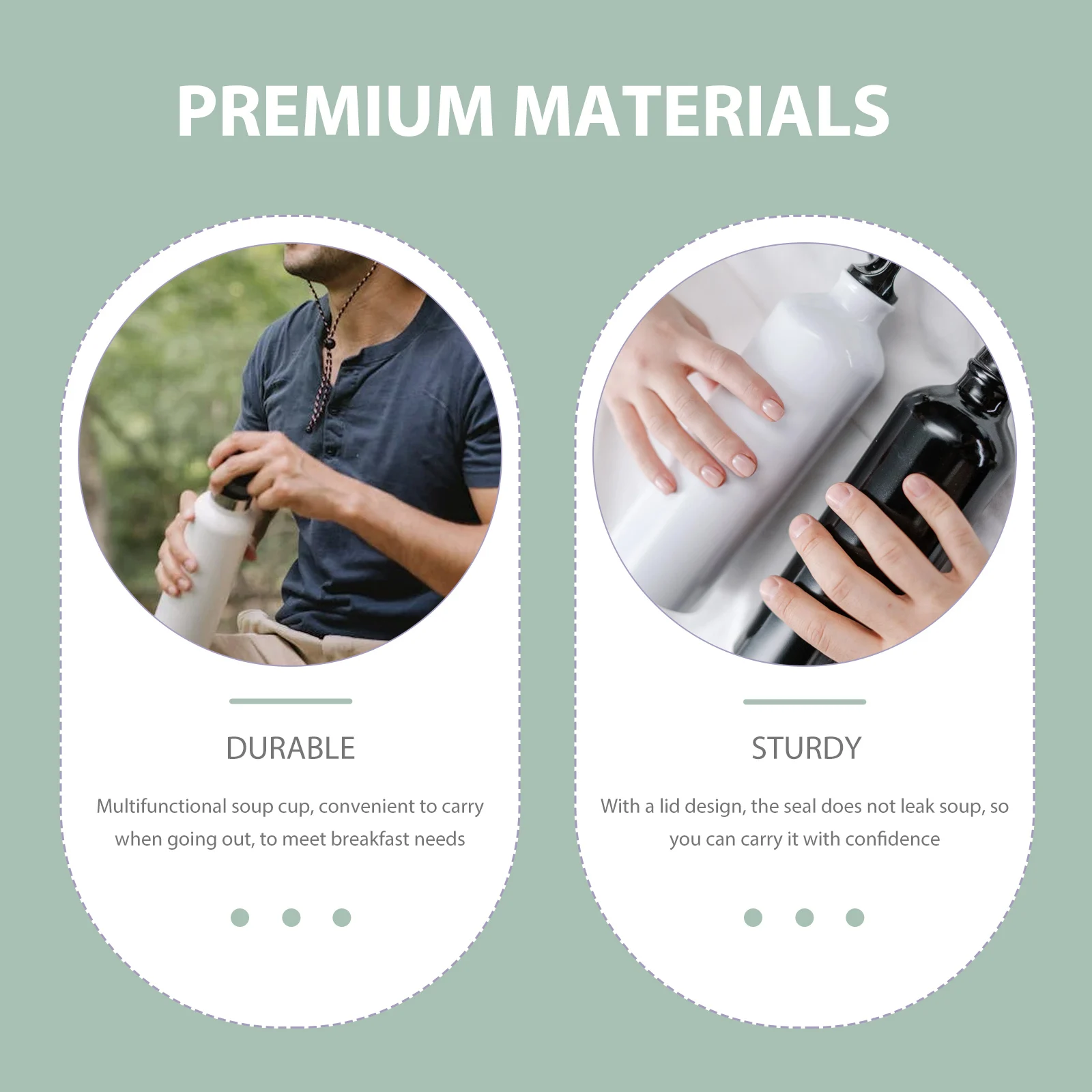 

Insulated Soup Cup Portable Breakfast Container Leakproof Insulation Highgrade Material Thermal Oatmeal Holder