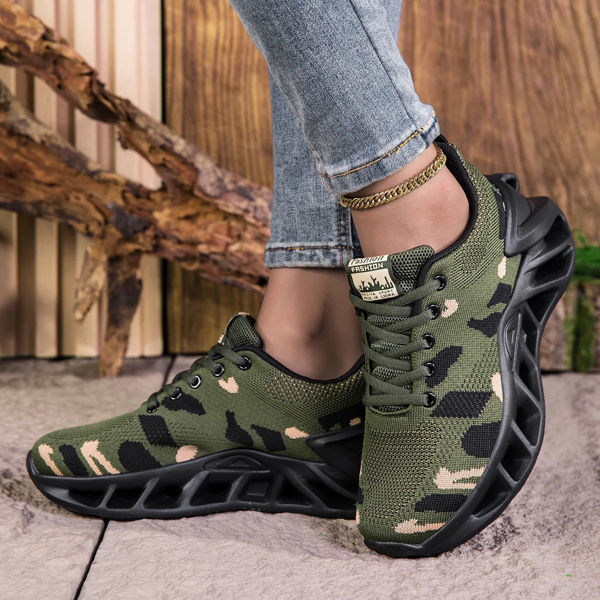 ELUVA Damen-Sneaker, atmungsaktiv, leicht, Laufschuhe, rutschfest, verschleißfest, bequem, Damen-Wanderschuhe, Damen – Detail 8
