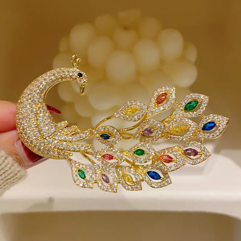 

CC Cheongsam булавки для женщин роскошный красочный циркониевый женский корсажный китайский стиль булавка для свитера подарок B228