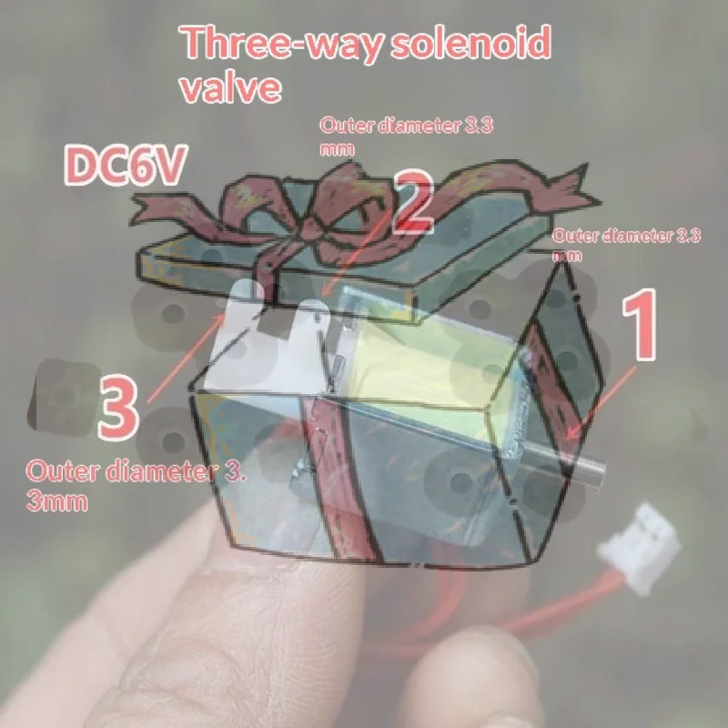1Pcs 2-Position 3-Way Air Water Flow Control Micro Valve DC 5V 6V Mini Electric Solenoid Air Valve DIY Blood Pressure Monitor