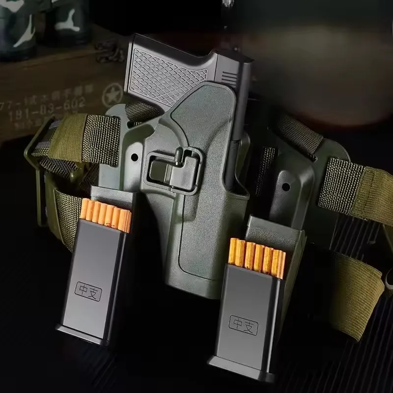 New Clip Gun Type Butane Gas Lighter Three Capacity Cigarette Holder Windproof Jet Blue Flame Lighters Men's Gifts (NO GAS) - Image 4