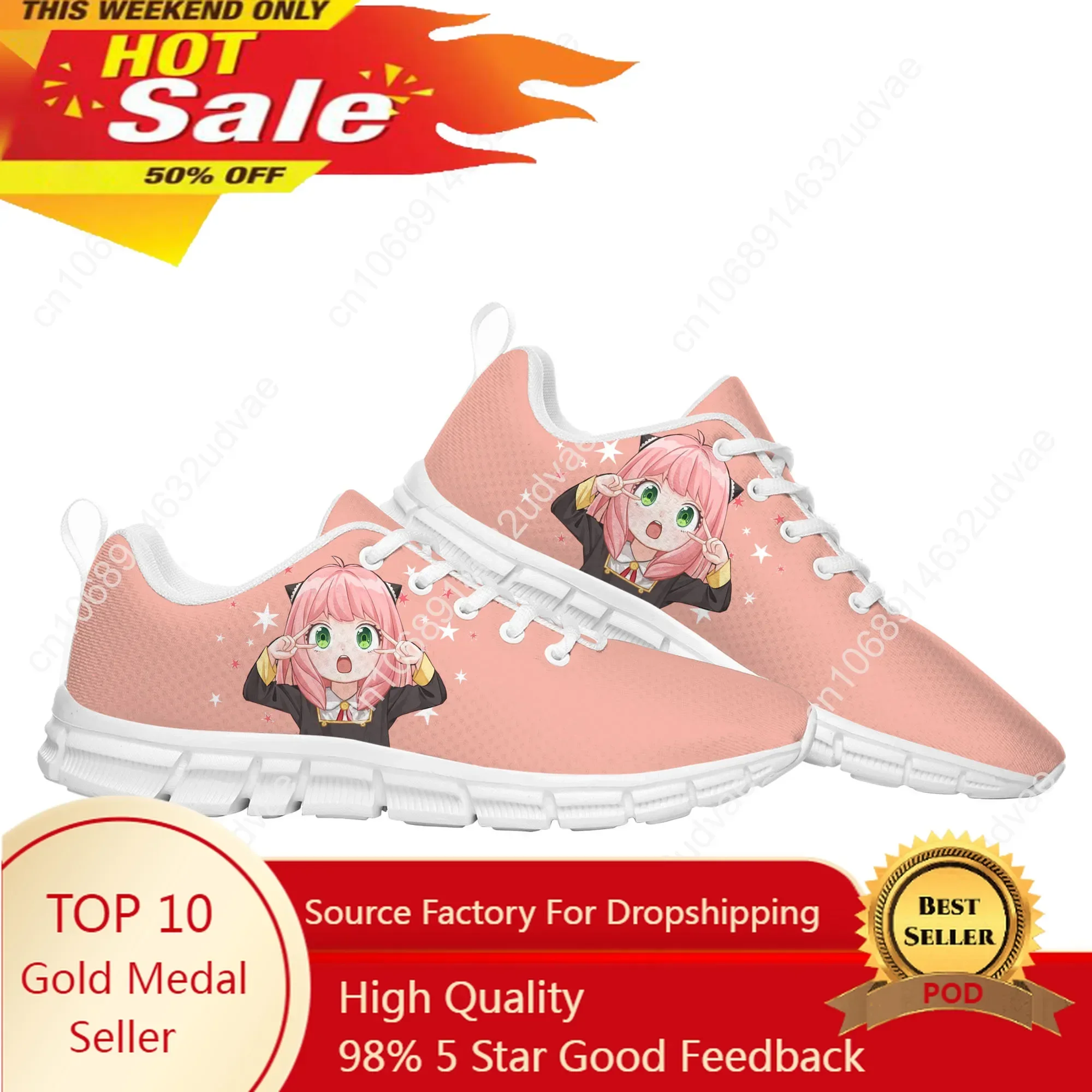 

Spy X Family Anya Forger Sports Shoes Mens Womens Teenager Cute Sneakers Custom High Quality Sneaker Couple Shoe