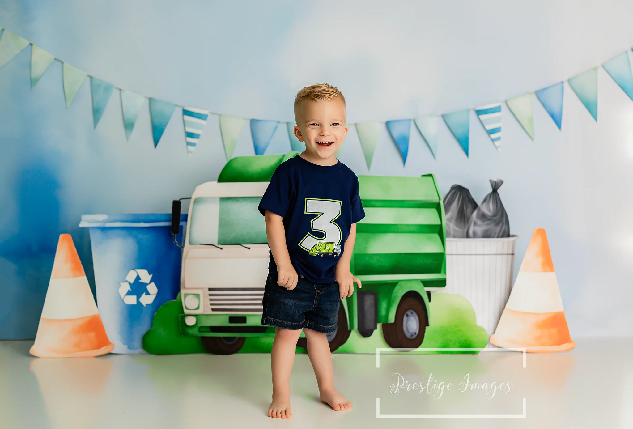 Garbage Disposal Vehicle Background Kids Adult Photography Prop Child Baby Decor Studio Photo Environmental Protection Backdrop