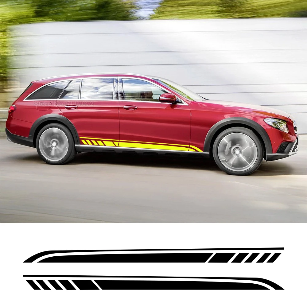 Car Decals Side Door Stripes Body Sport Racing Sticker For Mercedes Benz W212 E Class E63 E250 E200 E300 E350 E320 Edition 1