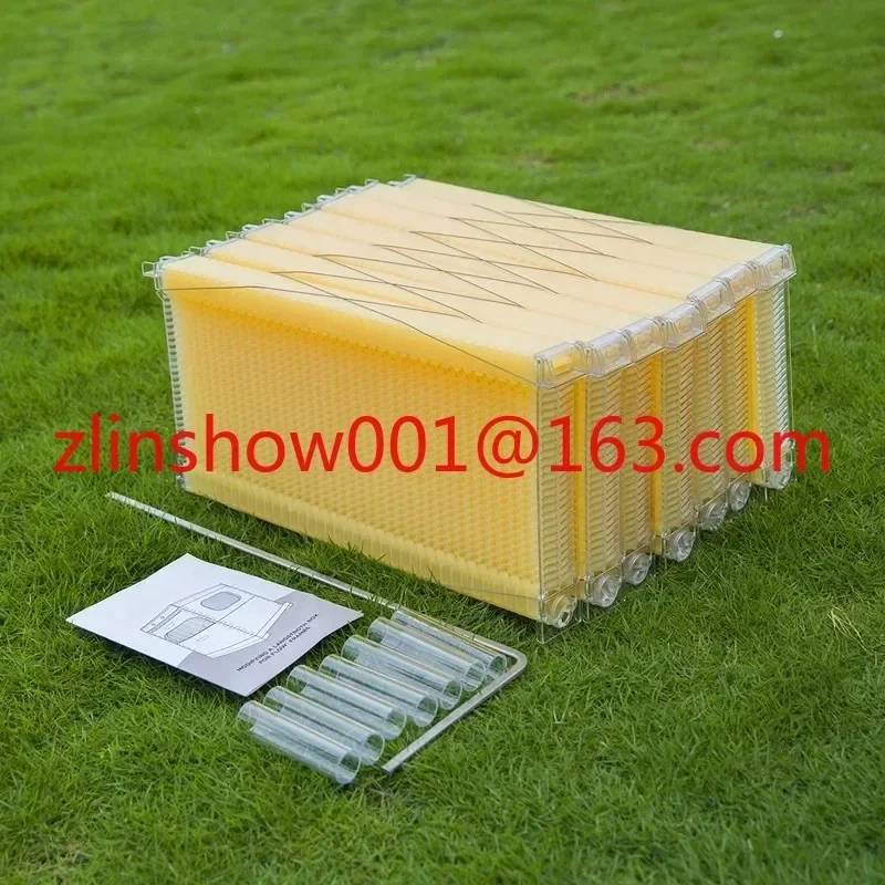 Self flowing honeycomb frame, automatic extraction box, honey spleen, plastic honeycomb frame