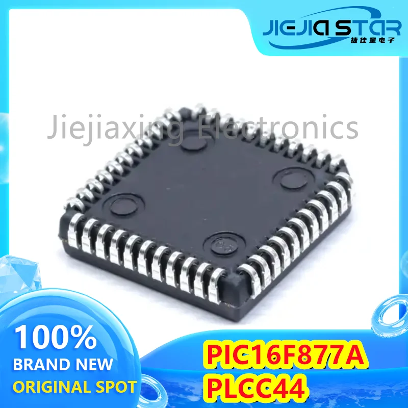 Microcontroller IC, Free Shipping, Electronics, PIC16F877A, PIC16F877A-I/L, PLCC44, 100% Brand New, Original, 3 Pcs