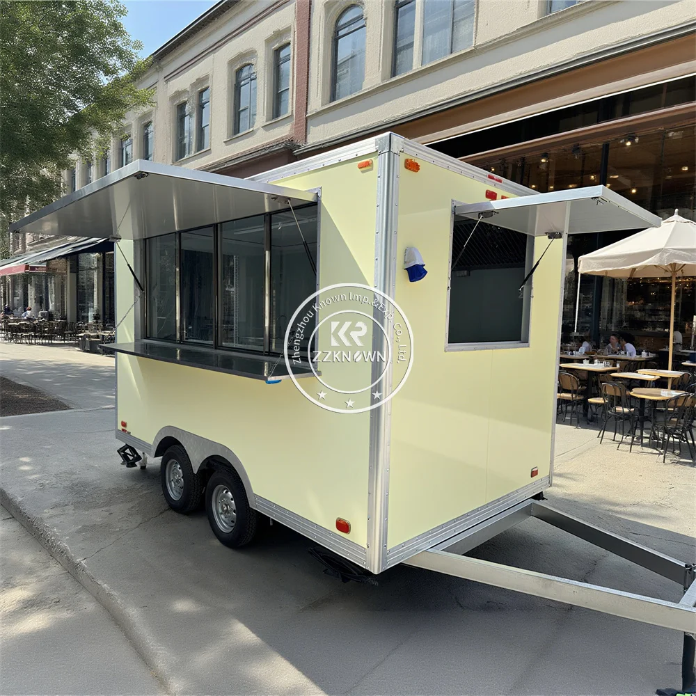 

Mobile Kitchen Bbq Fast Food Truck Trailer Fully Equipped Restaurant Commercial Catering Juice Coffee Bar Cart Food Trailer