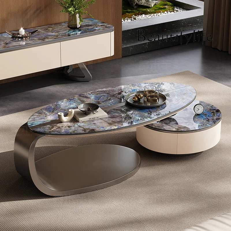 

Italian Center Side Table Modern Simple Dinner Nordic Computer Service Dinner Coffee Table Storage Meubles Living Room Furniture