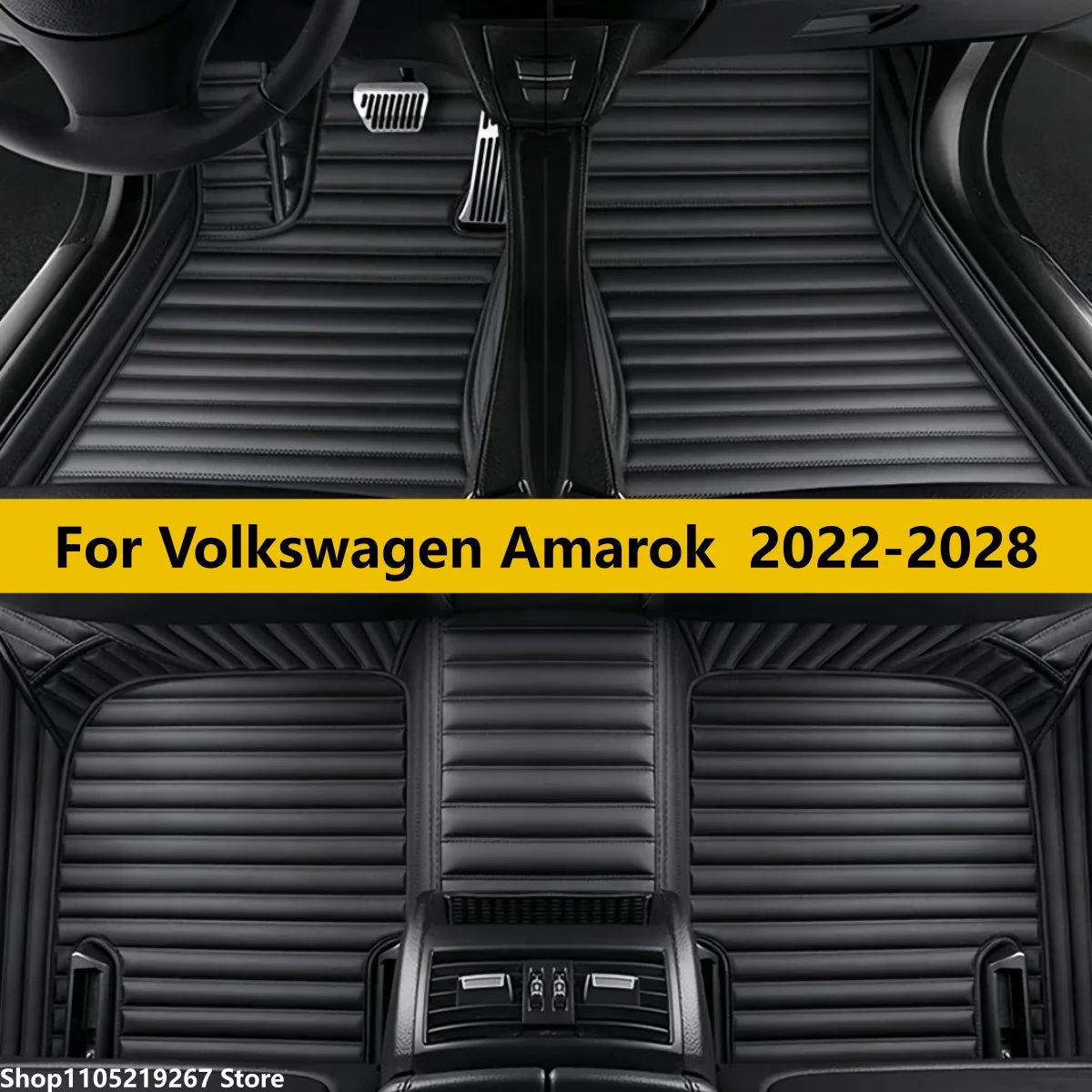 

Car floor MatS Fit For Volkswagen Amarok 2022 2023 2024 2025 2026 2027 2028 Auto full set carpet pads leather foot mat rugs