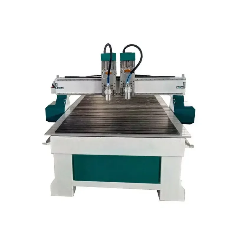 Double Head Wood Router 2 Spindles Automatic Grade Mortising Machines for Plywood Cutting Engraving Woodworking Machinery