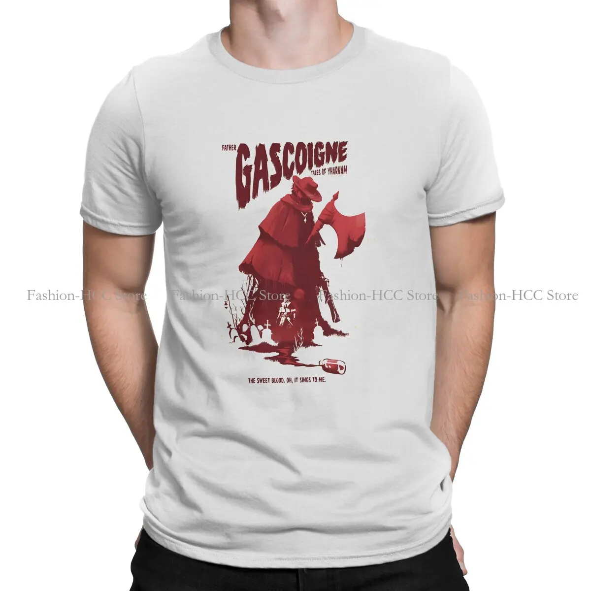 Father Gascoigne Round Collar TShirt Bloodborne Game Classic Polyester T Shirt Man's Clothes Fashion