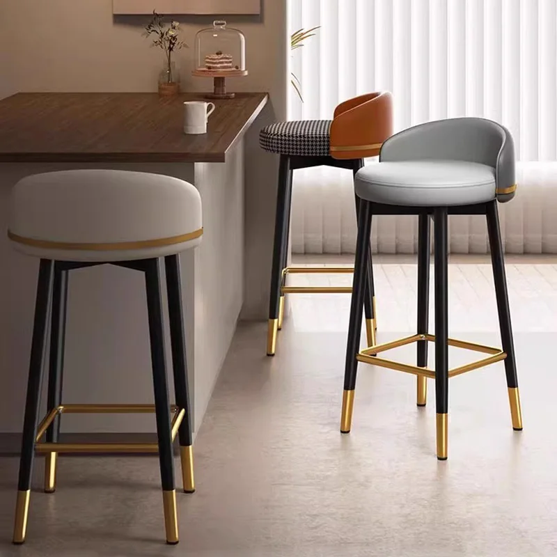 

---Minimalist Gaming Bar Stools Reception Desks Counter Luxury Designer Bar Chairs Comfortable Make Up Taburete Alto Home Furnit
