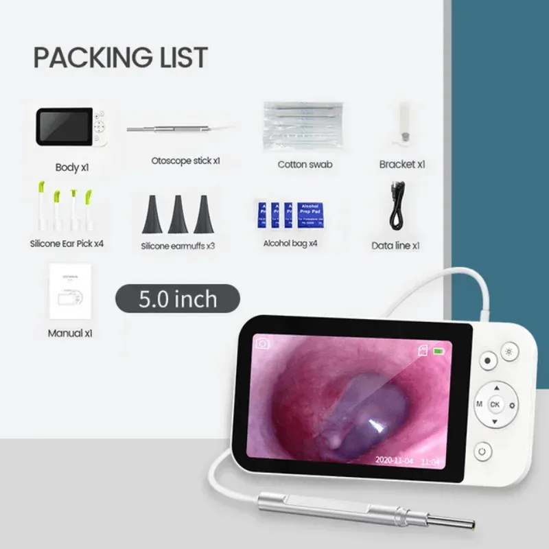 

Digital Otoscope with Screen 3.9mm 1080P HD Ear Scope Endoscope Ear Cleaner With 2500mAh Rechargeable Battery
