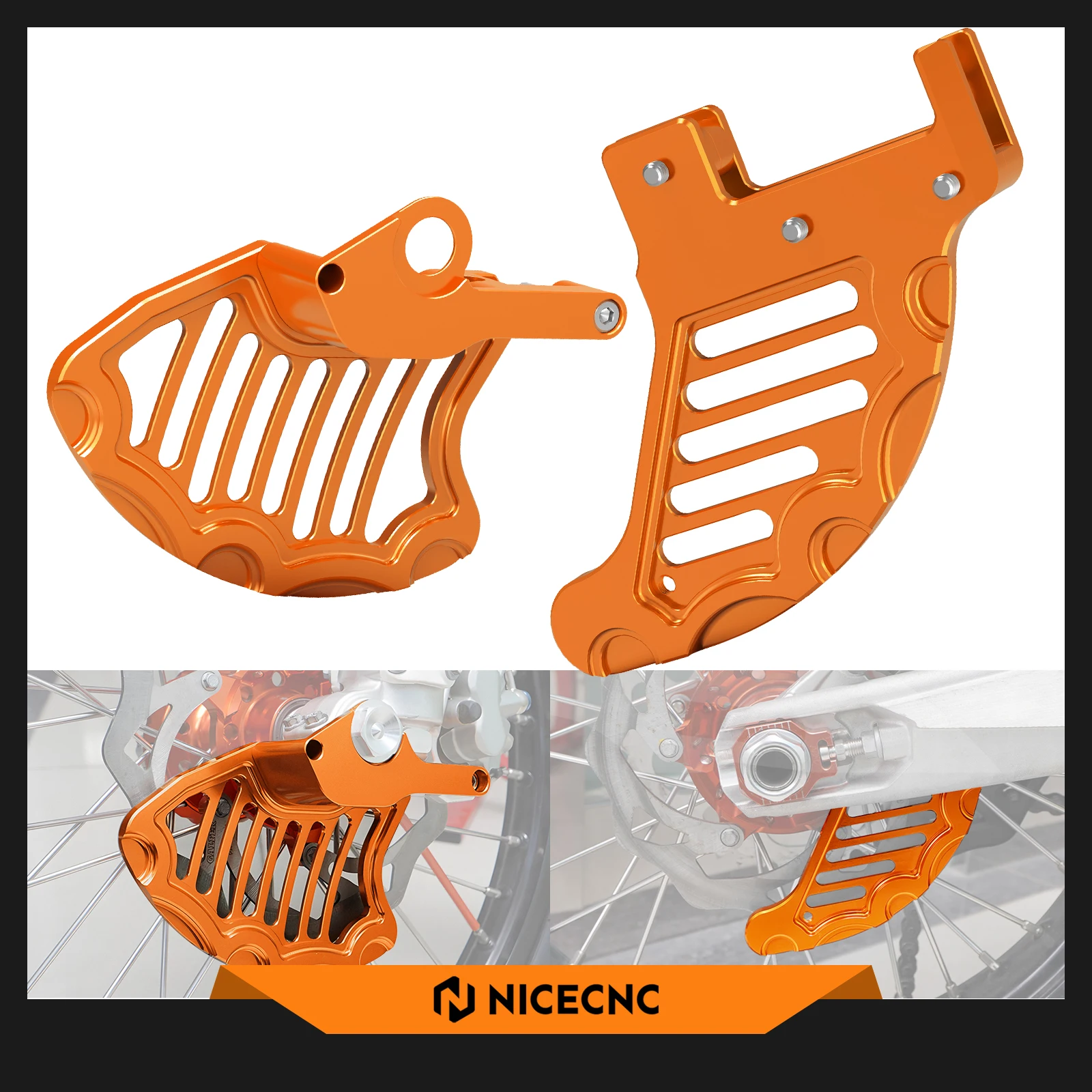 

For KTM EXC 300 TPi Six Days Front Rear Brake Disc Cover Guard Kit EXC-F 500 SX-F 450 XC-F 350 XC-W 300 XC 150 SX 125 2016-2022