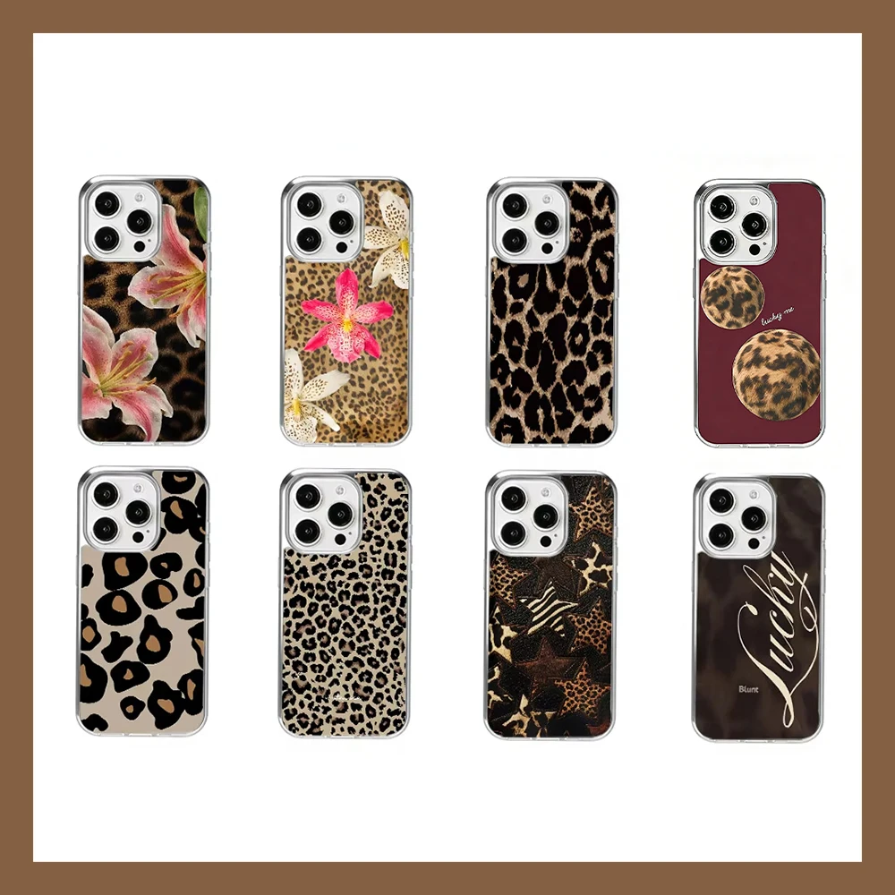 

Leopard Print Ball Flower Star Phone Case for Samsung Galaxy S20 S23 S24 S25 S26 FE Plus Ultra Edge 4G 5G Luxury Double-layer