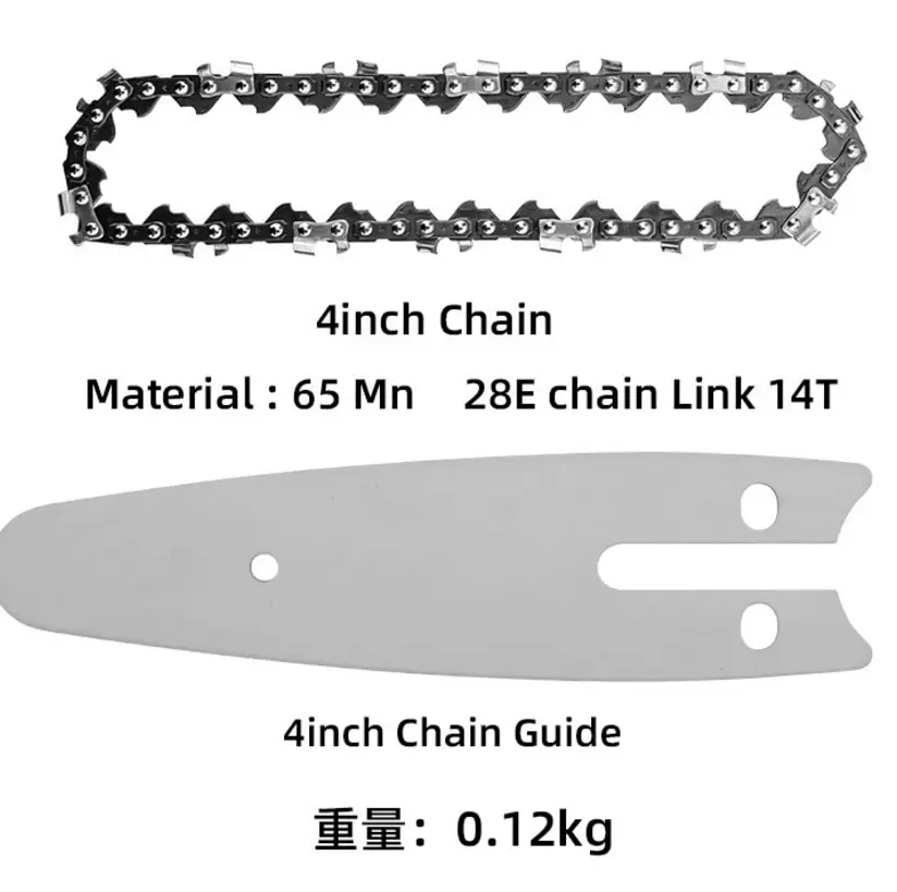 

4 ' Electric Chainsaw Chains And Guide Chain Saw Guide Bar For Logging And Pruning 4 Inch Chain Accessories