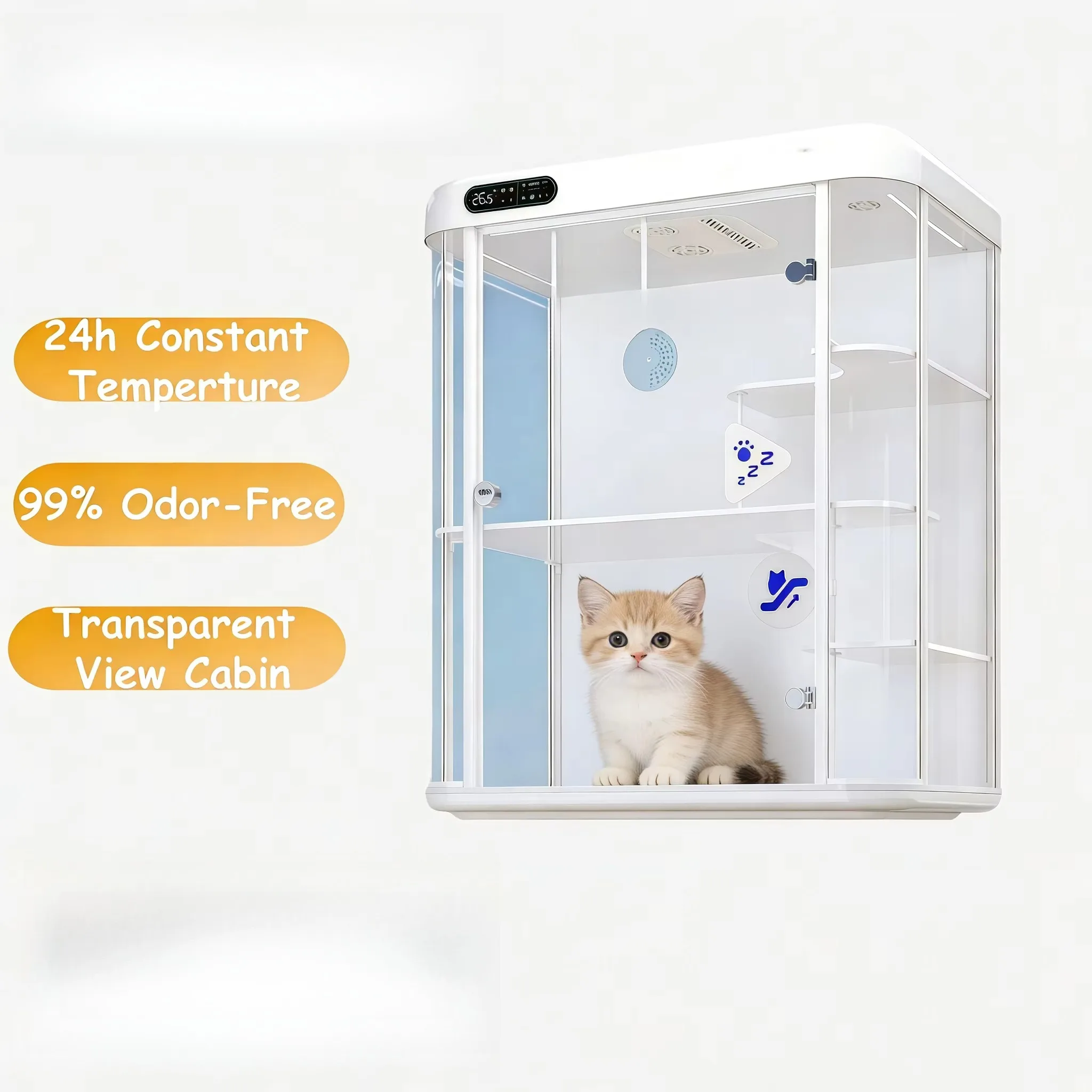 

Pet space capsule cat villa, constant temperature control, fresh air deodorization, ABS material