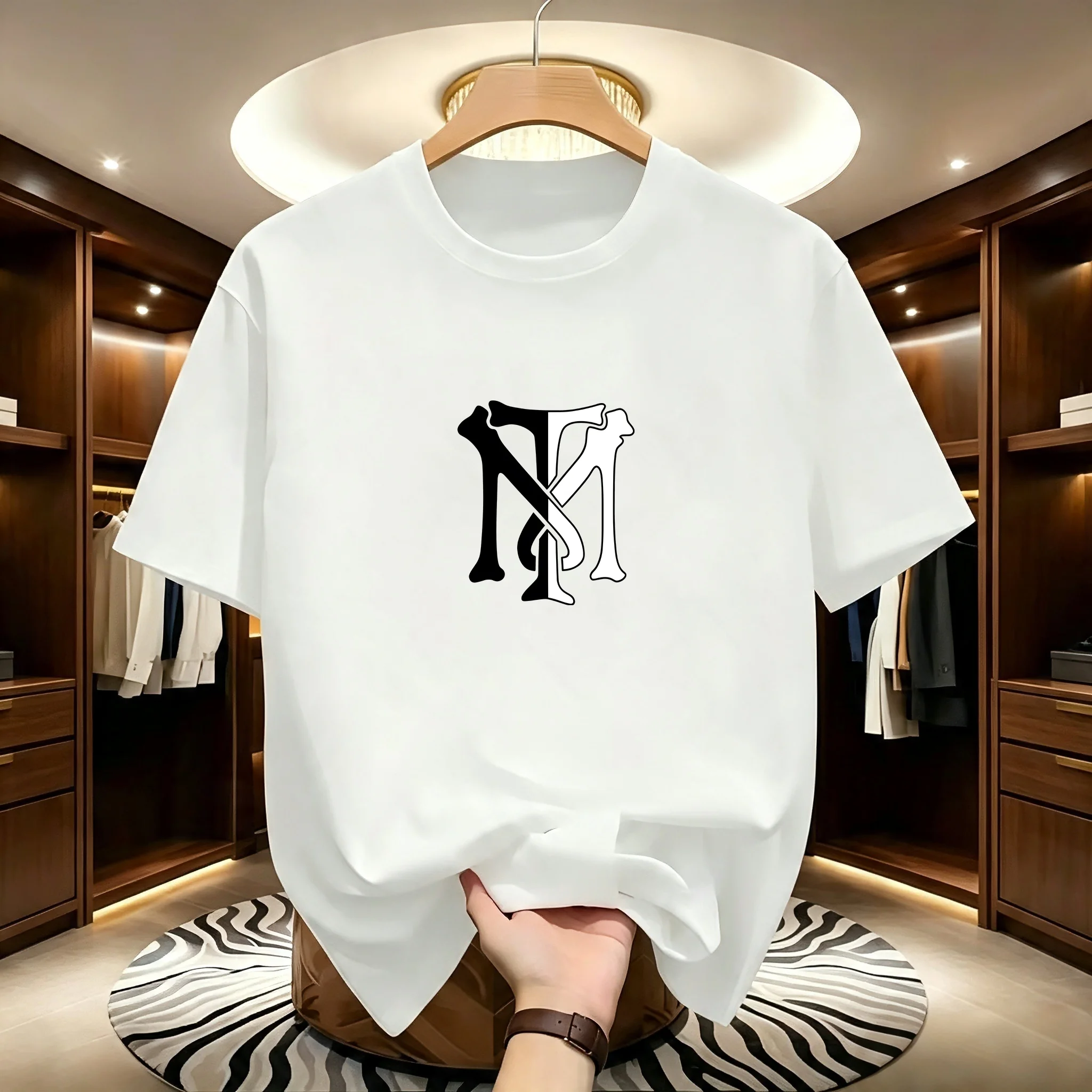 2026 New Men's Running T-shirt Spring/Summer Thin Top Cross Bone Print Quick Dry Short Sleeve Breathable Fitness Sports T-shirt