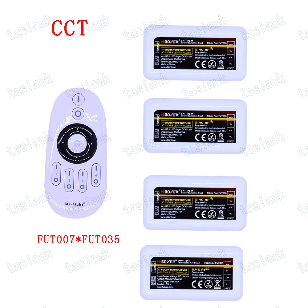 CCT RGB RGBW RGBCCT Single color Mi Light box LED Color temperature adjust controller 4 zone 2.4G RF Wifi Remote Control Smart