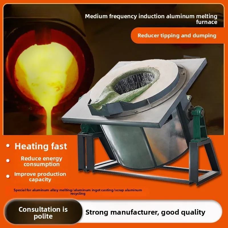 

Alloy Smelting Production Equipment Ingot Recycled Aluminum Processing Rapid Melting Pouring Type Medium Frequency Induction