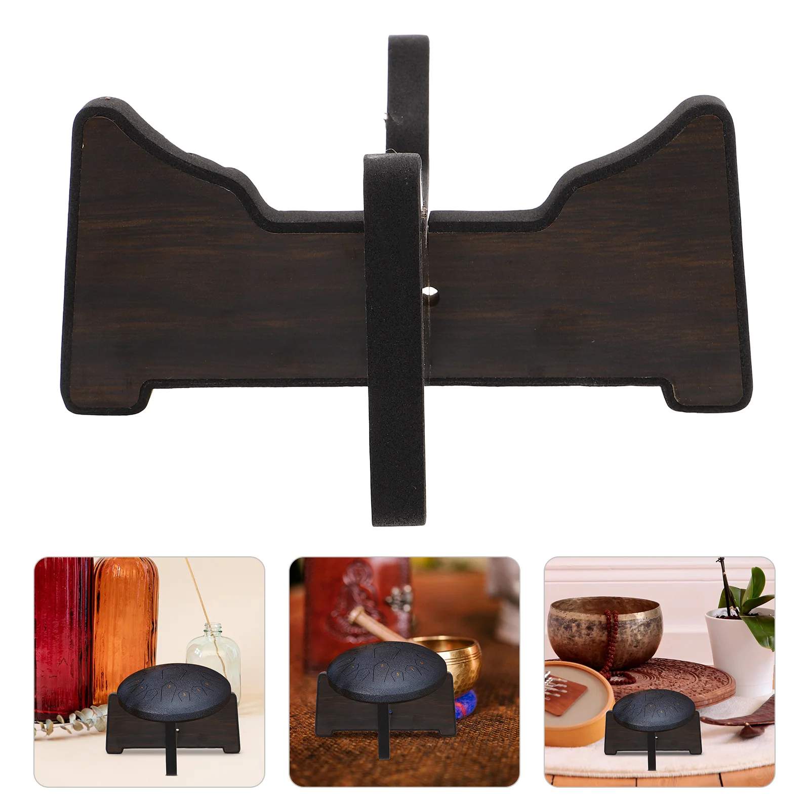 

Small Handpan Holder Compact Wood Drum Stand Portable Tongue Drum Rack Percussion Display Holder Percussion Stand