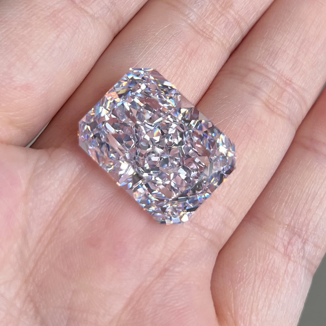 

White Cubic Zirconia Stone Octagon Shape 15x20mm Iced Cut Zircon Gemstone