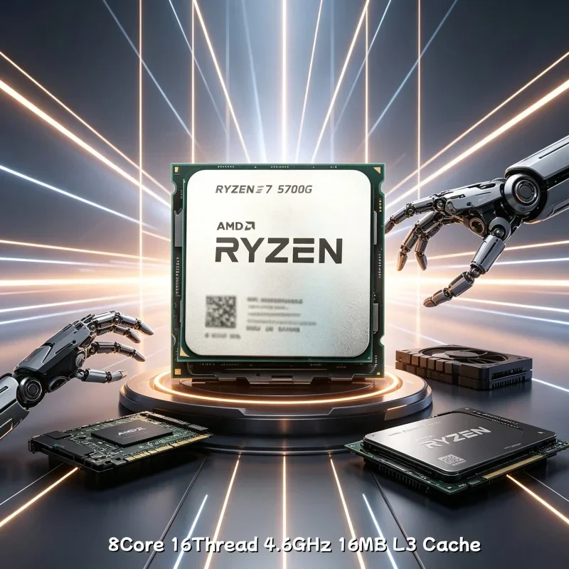 

Original AMD Ryzen 7 5700G Desktop CPU 8C16T 16MB L3 DDR4 Socket AM4 Gaming APU Without Retail Box For DIY PC Builds