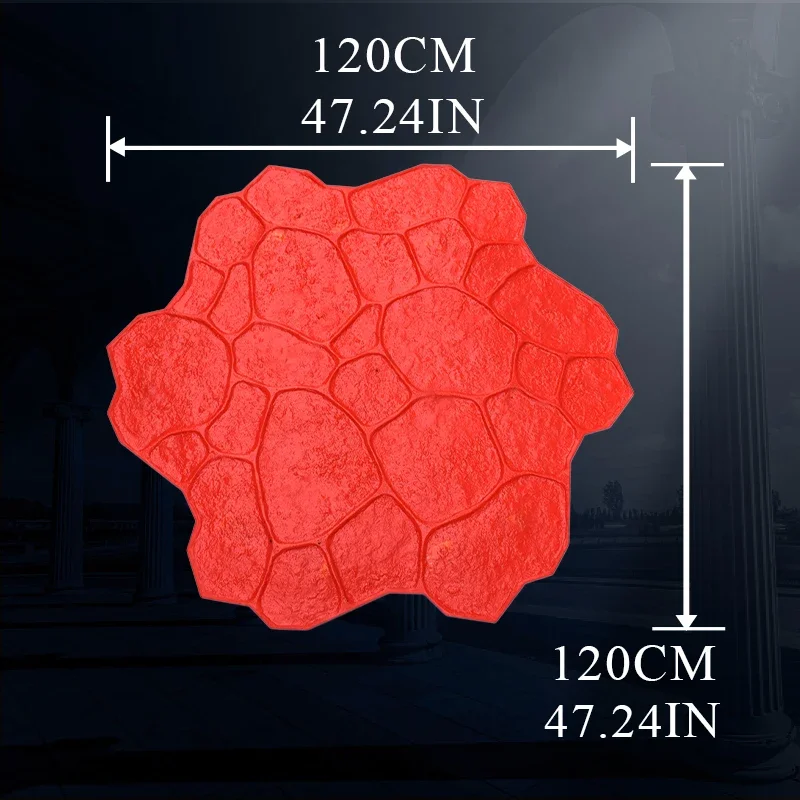 Decorative Wall Veneer Stone Fan-shaped Pattern Silicon Compression Molding Material for Cement Pavement Printing Construction