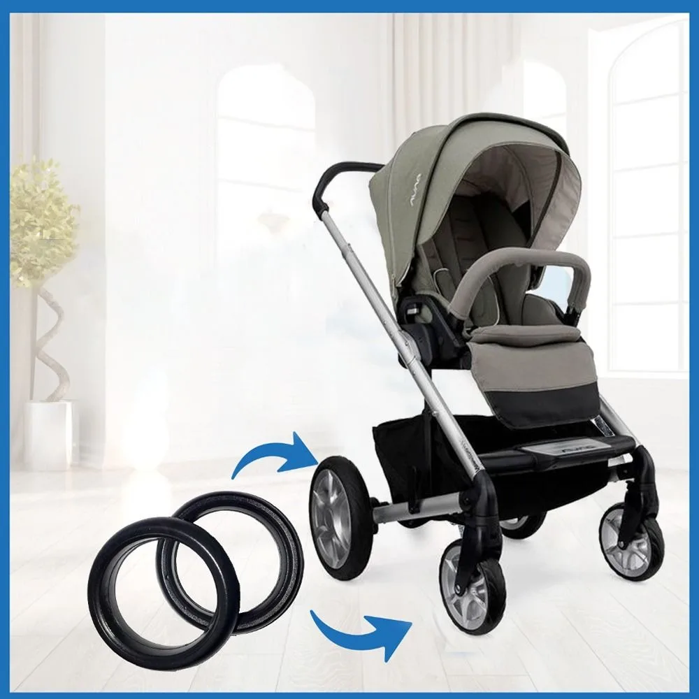 Borracha do bebê Stroller Roda Pneu substituição, rolamentos silenciosos para crianças, Pushchair Pneu Roda para Babyzenes Yoyo Yoya YuYu