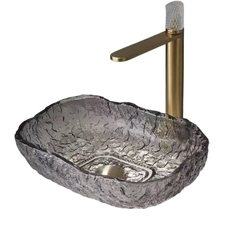 

Innovative, fashionable, simple, crystal hand washbasin, glass washbasin, small size, countertop basin square