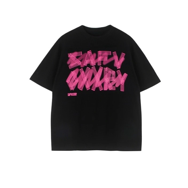 2026 Hip-hop style, design-driven letter print round-neck short-sleeved T-shirt for men - versatile and stylish casual wear