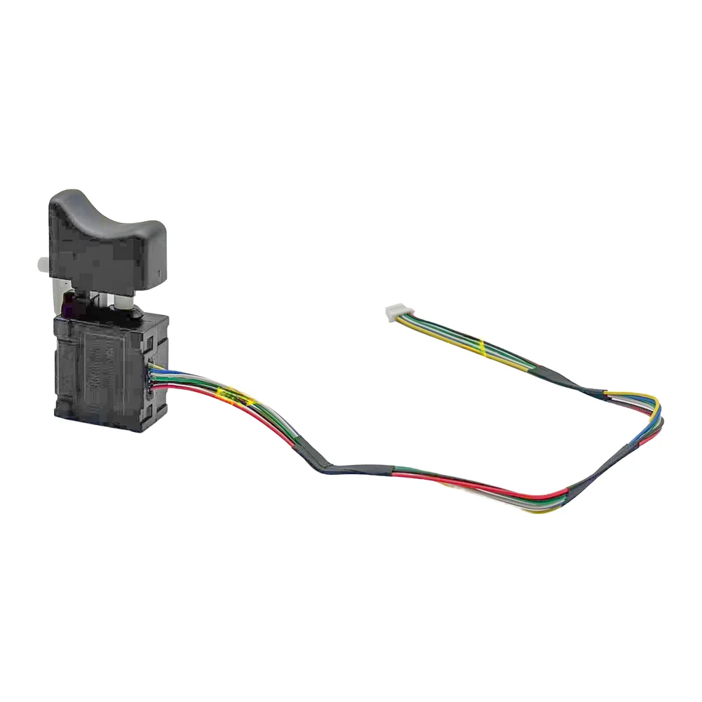 Brushless Lithium Electric Hammer Switch 6 Pin Reversible for For velocity Control Lightweight 19g Black Tool Component