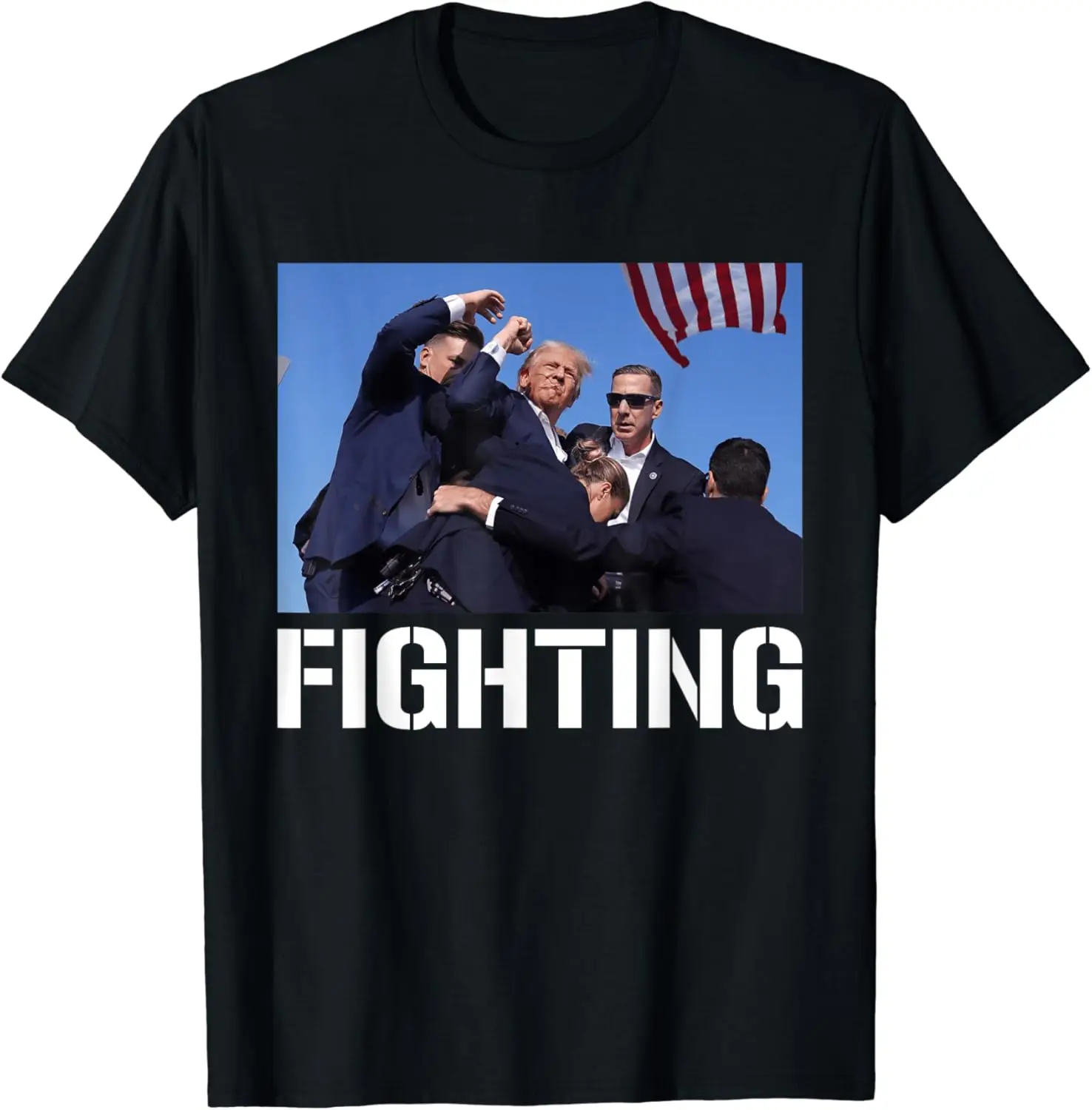 Donald Trump Fighting to Save America Patriotic Republican T-Shirt