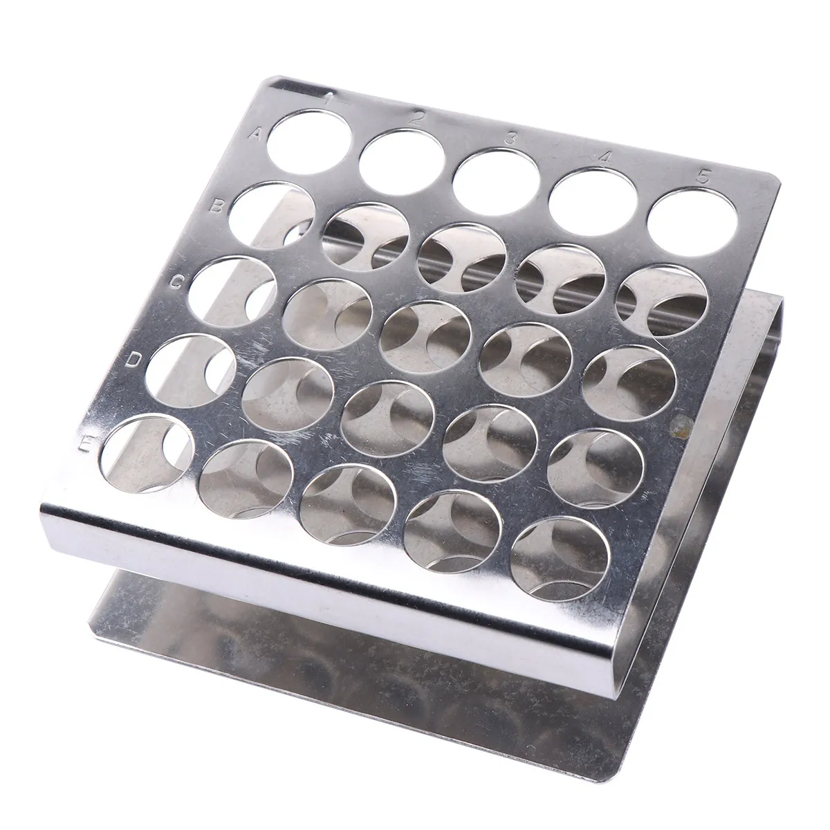 Vents Test Tube Rack Holder Thickened Centrifuge Tube Organizer School Laboratory Supplies Test Stand Silver view 5