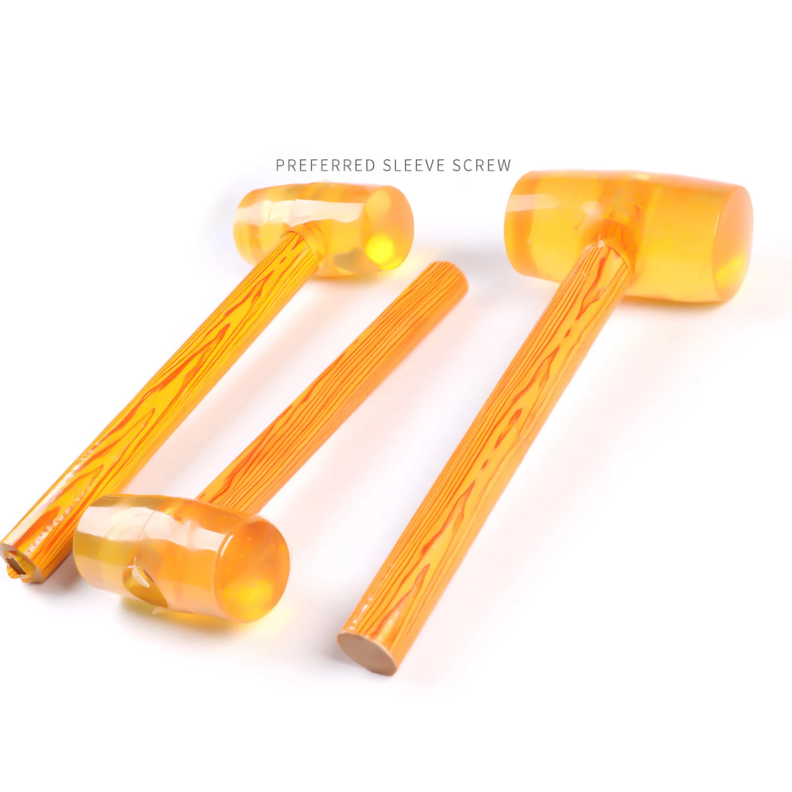 Rubber Hammer Rubber Hammer Transparent Wooden Handle Mounted  for Floor Tile Furniture Installation Rubber Mounted Hammer