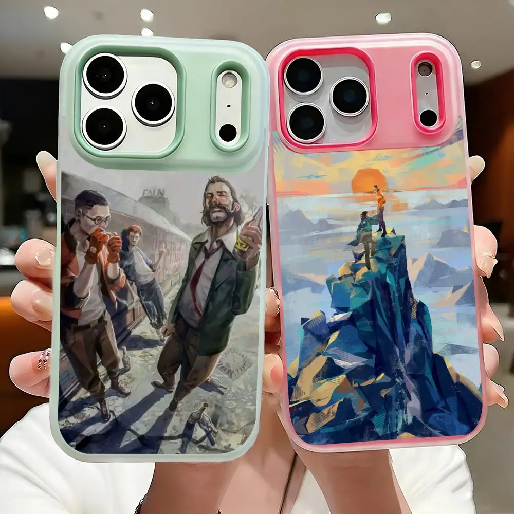 D-Disco Elysium Game Phone Case 2-in-1 Detachable Clear with Card Holder for iPhone 12-17 Soft Multi-Color view 3