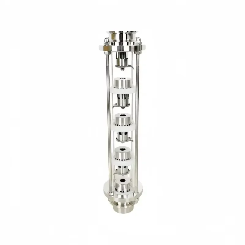 NEW 5 Floors 2 Inch Lens Column with Stainless Steel 304 Bubble Plate Sets and Tri-Clamp Sight Glass Union for