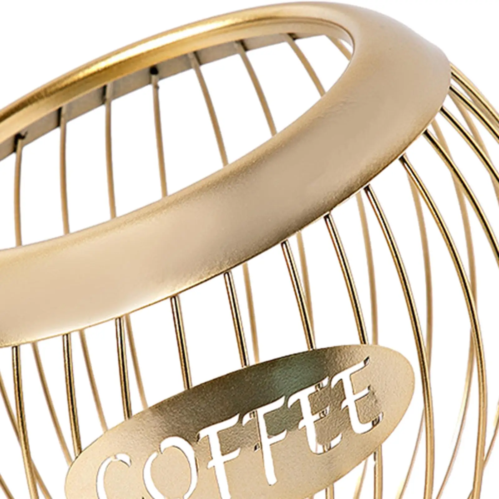 Coffee Pod Holder Multipurpose Large Capacity Coating Surface Finished Espresso Capsule Holder Desktop Organizer for Countertop