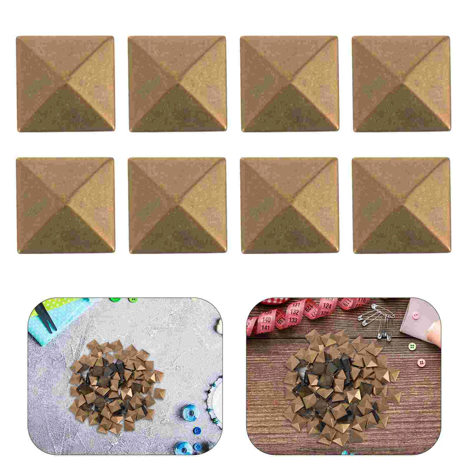 

100 Pcs Metal Copper Ironing Sheet Studs DIY Materal Indoor Flatback Rivet Accessory Miss Favors