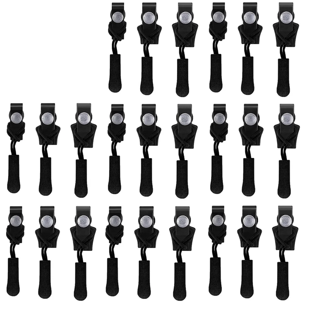 MALL Zipper Repair Kit, 24 Pcs Universal Replacement Zipper Slider Fixer Sliding Teeth Screw Head, Instant Zipper