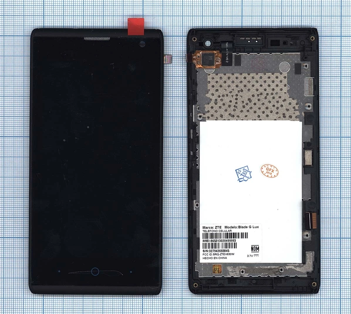 Module (Matrix + touchscreen) for ZTE V830 (Blade G lux) Black – סקירה ובדיקה מפורטת