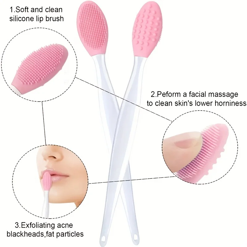 1pc Or 2pcs of Silicone Brushes for Beauty Skin Care, Designed for Washing The Face, Exfoliating, And - Detail 1