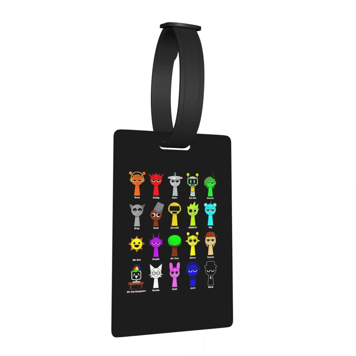 Etiquetas de Equipaje Sprunki para Niños, Etiquetas de Maleta de Viaje, Etiquetas de Identificación con Nombre, Dirección y Número de Identificación